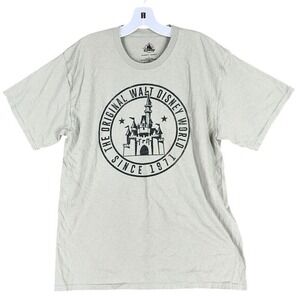 Disney Walt Disney World‎ Castle Tee Mens L Beige Magic Kingdom Graphic Shirt